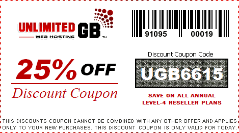 UnlimitedGB Promotional Discount Coupon - Promo Code UGB6615